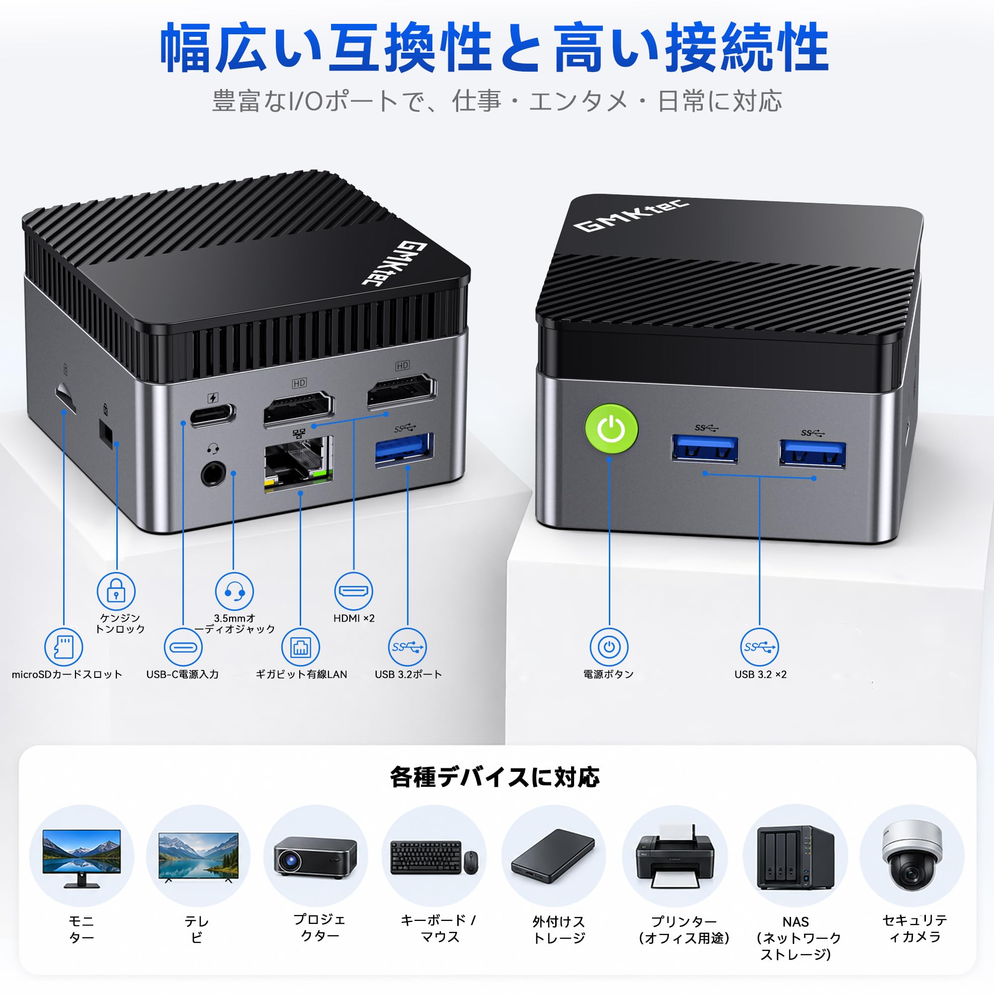 Amazon.co.jp: GMKtec G5S ミニpc N5095 8GB RAM 128GB SSD 小型