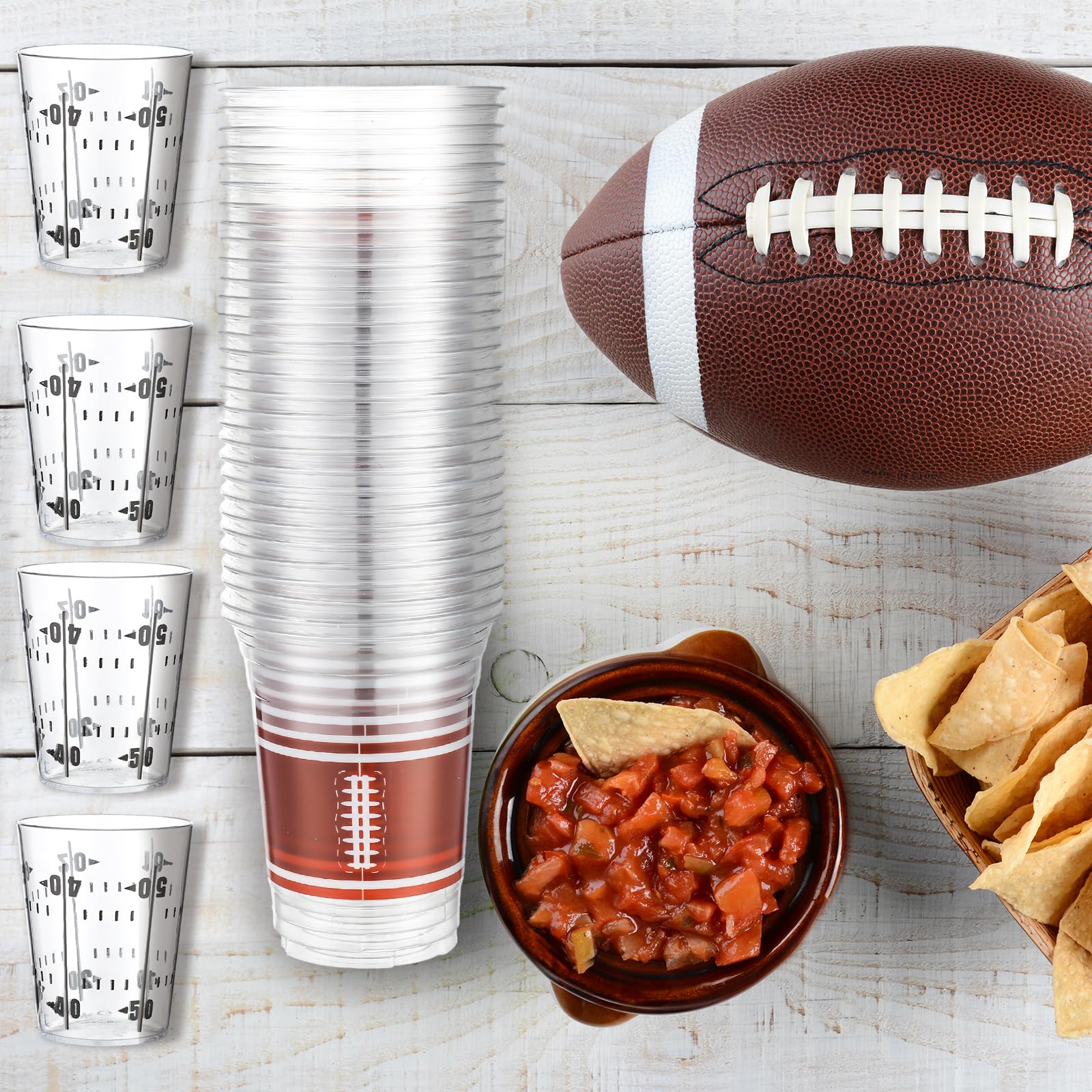 Iron For Clothes 80 Pcs Football Party Cups - 16 Oz Plastic Cups & 2 Oz ...