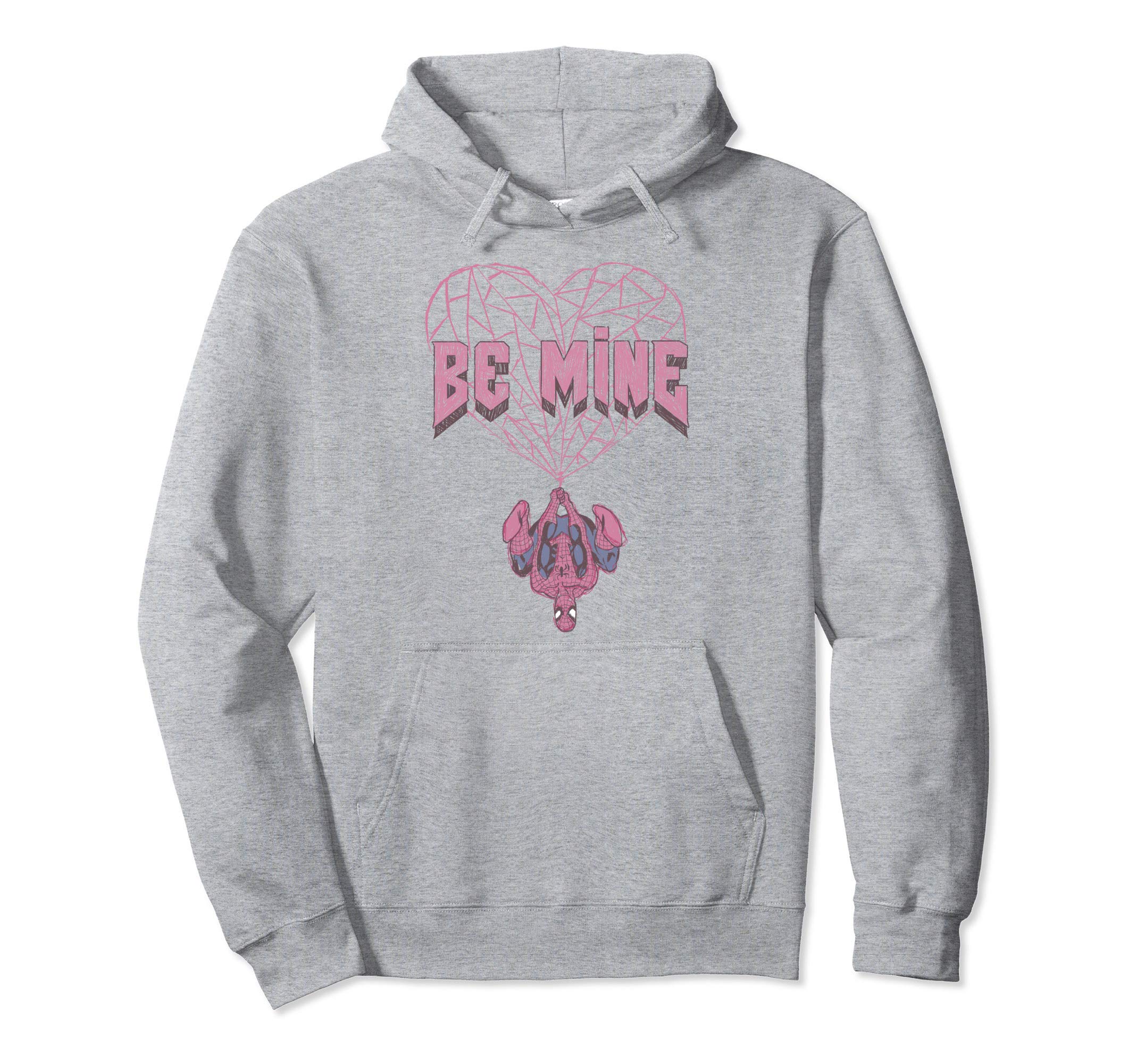 MarvelValentine's Day Spider-Man Be Mine Heart Web Pullover Hoodie