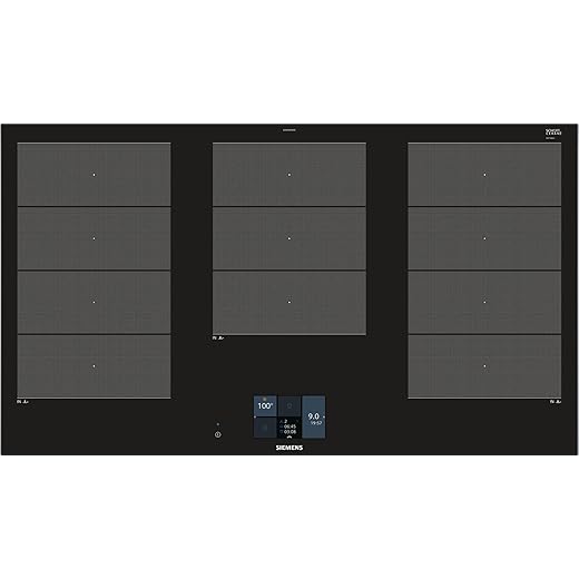 Siemens EX975KXW1E hobs Negro Integrado Con - Placa (Negro, Integrado, Con placa de inducción, Vidrio y cerámica, 2600 W, Rectangular)