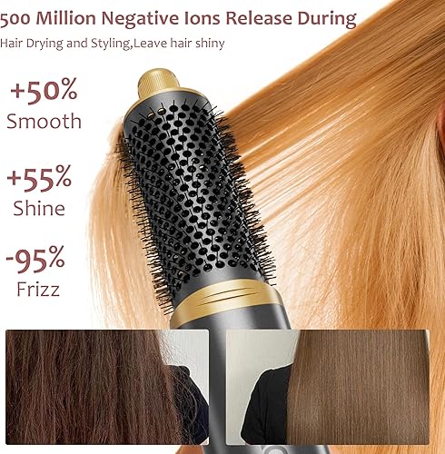 Miniatura 6 de Cepillo secador de pelo para peinado 5 en 1 sistema de peinado y secado, 110,000 RPM Auto Air Wrap Juego de cepillos de aire caliente para secado