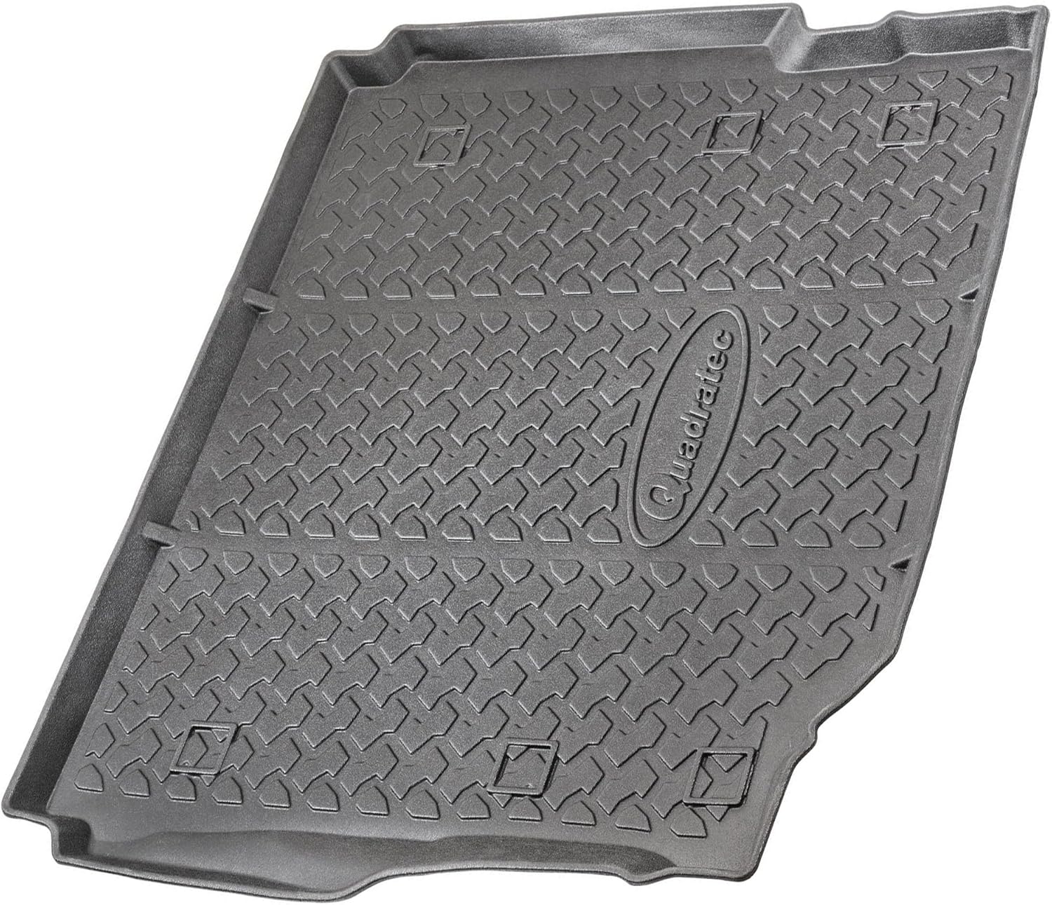 Quadratec Ultimate All Weather Cargo Liner - Fits Jeep Wrangler JL 4-Door Unlimited 2018-2022 - Cloth Seats - Without Subwoofer - Extra Tall Sides - 5/16 Deep Tread Pattern - Won't Crack or Warp
