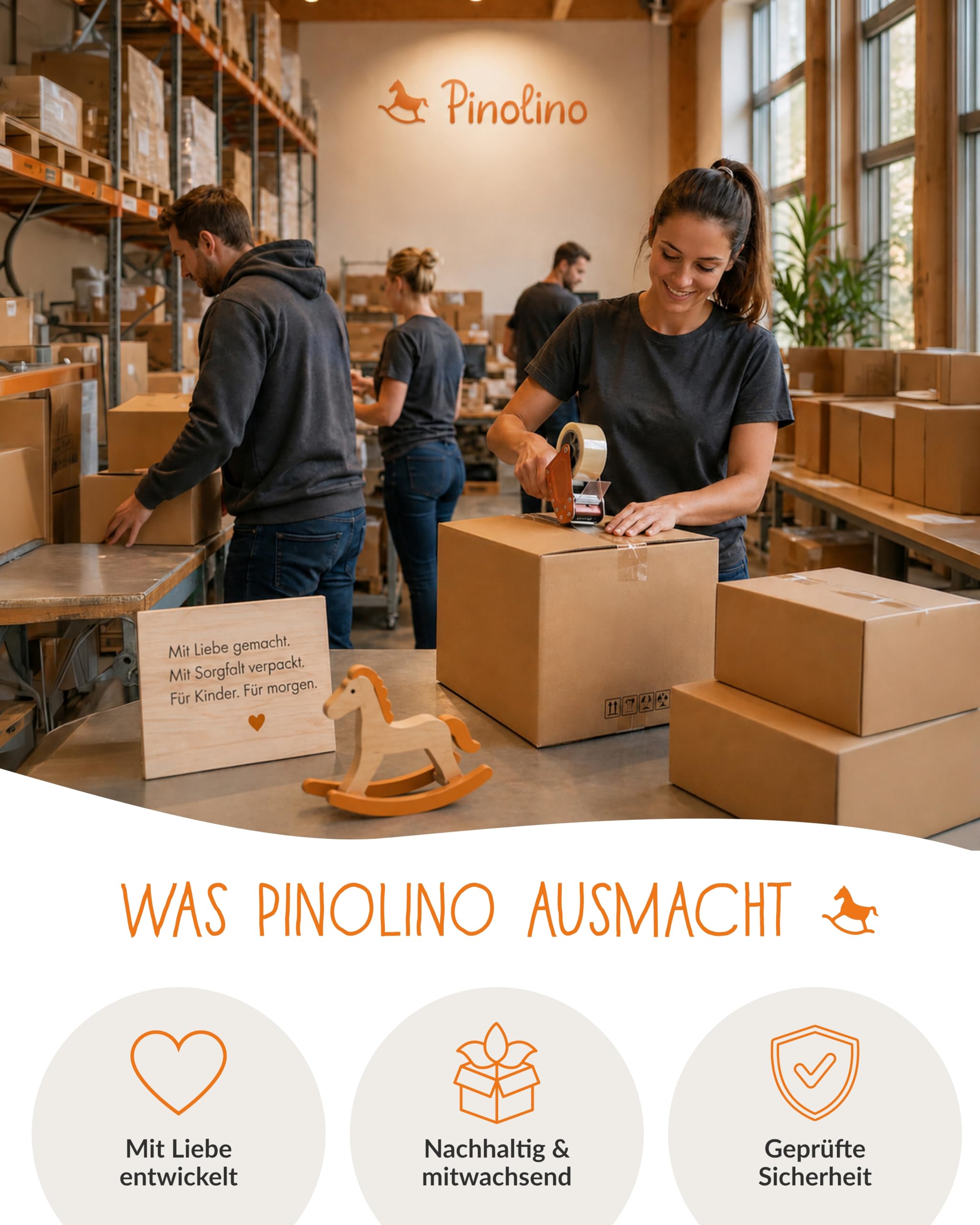 PINOLINO AddPlus Bollerwagen faltbar mit Bremse – Transportwagen mit Schutzhülle, höhenverstellbarer Schiebegriff, All-Terrain PU-Reifen, Stahlachsen, 80 kg Tragkraft, Ladefläche 120×56×67 cm, grau
