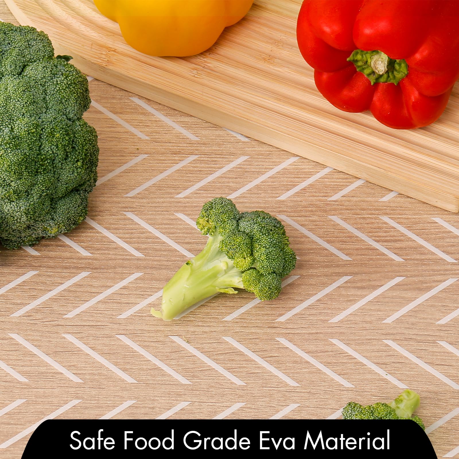Cooyes Revestimiento de estante, revestimiento antideslizante para armarios de cocina, papel impermeable con patrón moderno, revestimientos duraderos de EVA para gabinetes
