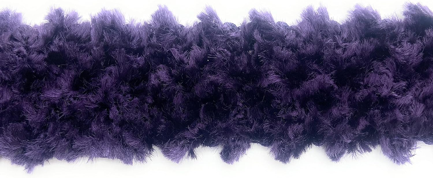 Persian Lamb Fur Faux Trim Purple Trim 1.5" Wide -Persian Trim (1.5'' inch Purple Persian, 24 Yards)