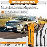 Vista 144 de AUTOBOO - Limpiaparabrisas de repuesto 26 + 20 pulgadas con limpiaparabrisas trasero de 12 pulgadas para BMW X3, X4, 2018, 2019, 2020, 2021, 2022