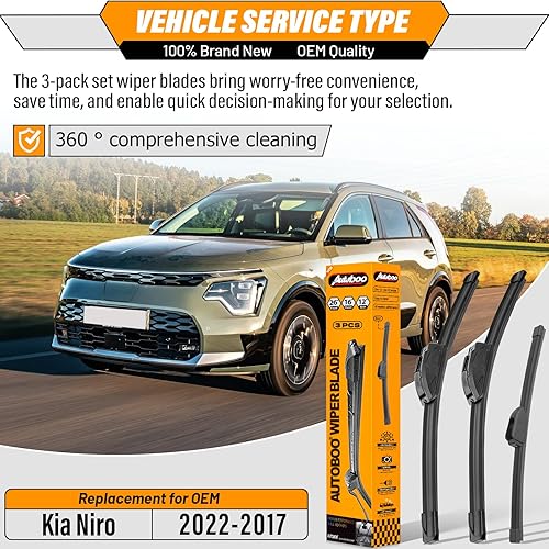 Miniatura 144 de AUTOBOO - Limpiaparabrisas de repuesto 26 + 20 pulgadas con limpiaparabrisas trasero de 12 pulgadas para BMW X3, X4, 2018, 2019, 2020, 2021, 2022