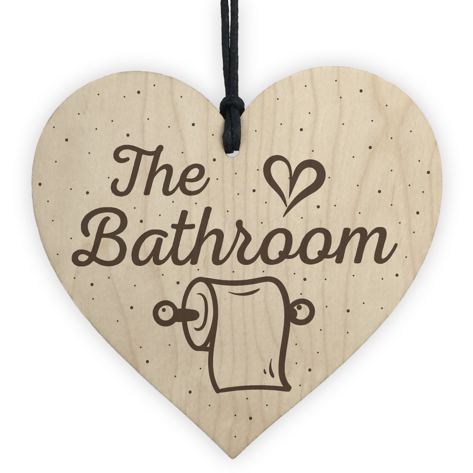 Red Ocean The Bathroom Shabby Chic Handmade Wooden Heart Sign For Toilet Bathroom Loo Plaque