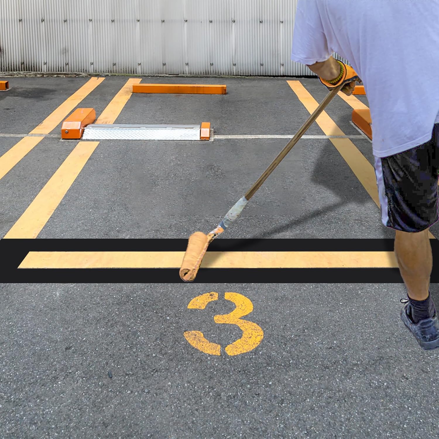 2 Pack 4 x 92 Inch Parking Lot Line Stencils