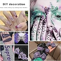 Vista 7 de 1440 piezas de diamantes de imitación termoadhesivos SS20 color púrpura2 con parte posterior plana, gemas de cristal de vidrio para ropa, camisas