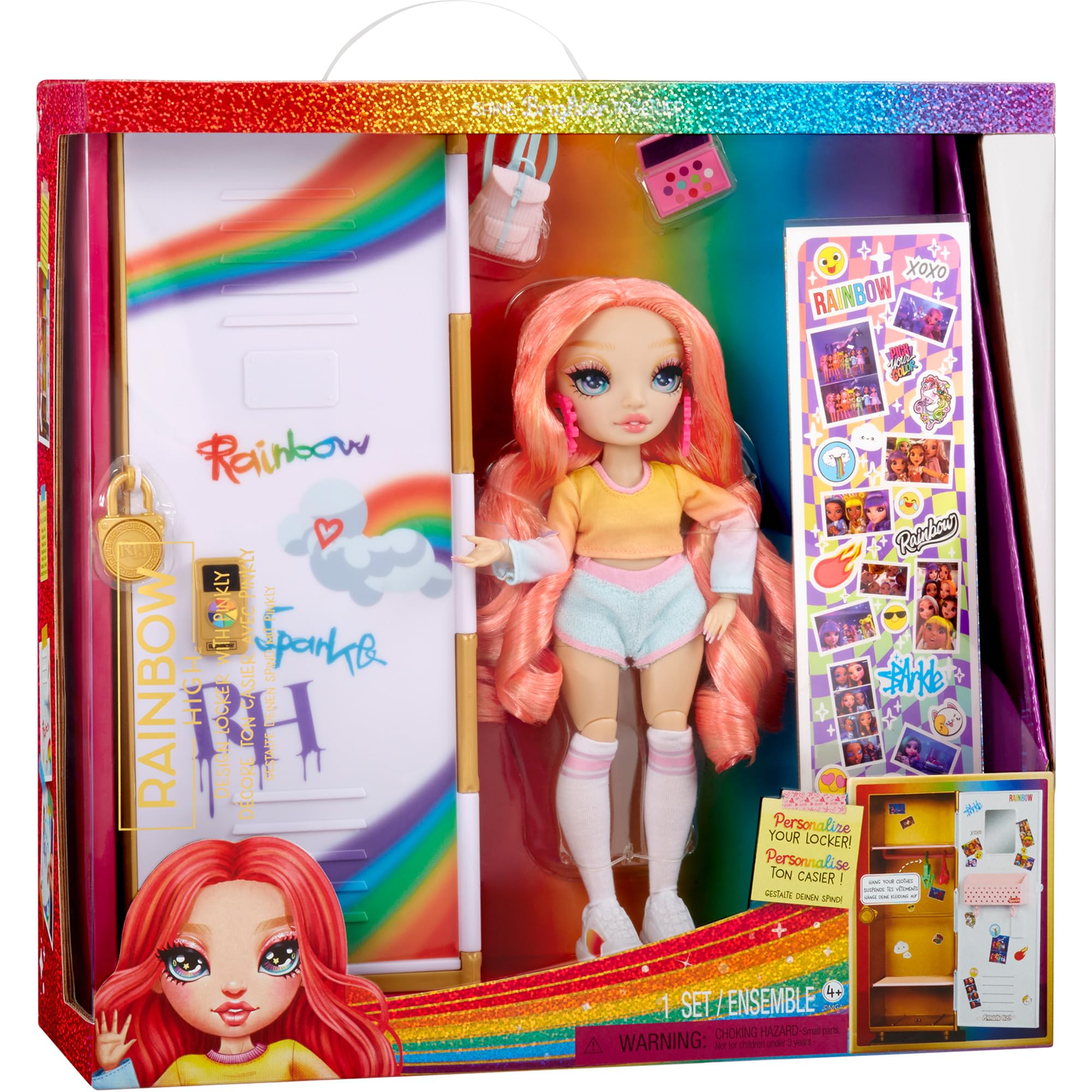 Rainbow High Design & Style Locker Playset - With Shelves, Hangers, Accessories and Stickers, Great Toy and Gift for Children Aged 4 to 12+ Years