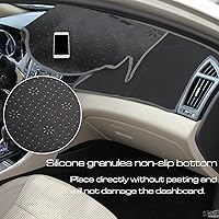 Vista 4 de SENSHINE para Hyundai Sonata 2011 2012 2013 2014 Funda para salpicadero, cubierta para consola central, tapete para salpicadero, alfombra, protector