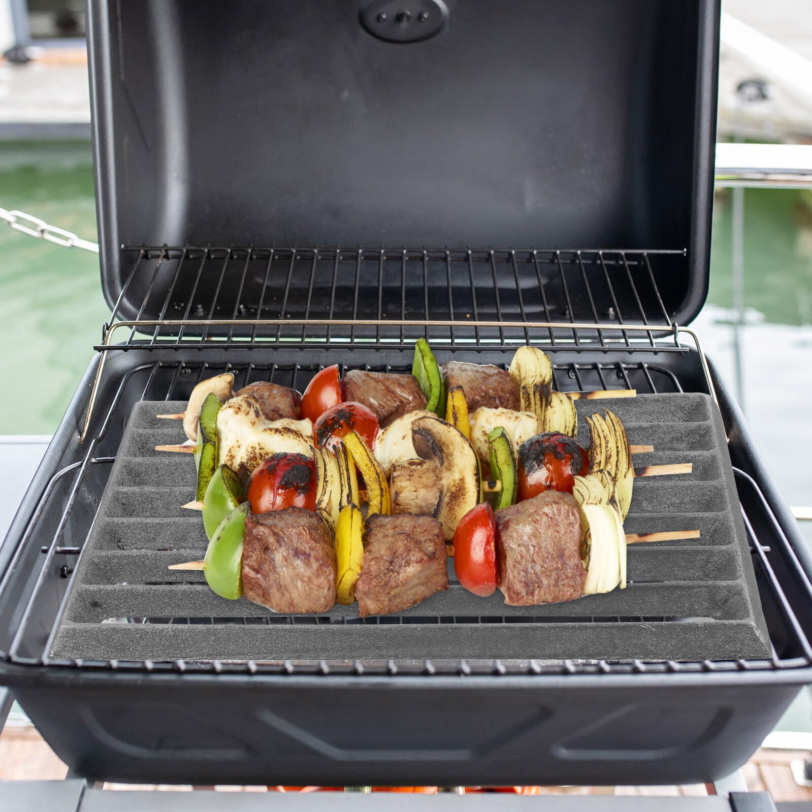 Wytrzymały żeliwny ruszt do grillowania 25,5 x 17 cm – przenośny stojak do gotowania na zewnątrz do paleniska kempingowego grilla na podwórku i wszechstronne akcesoria do grillowania