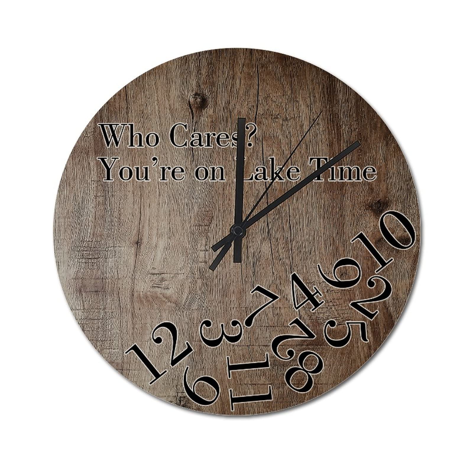 Décoration d'intérieur pour cuisine avec cette horloge vintage en bois 38cm