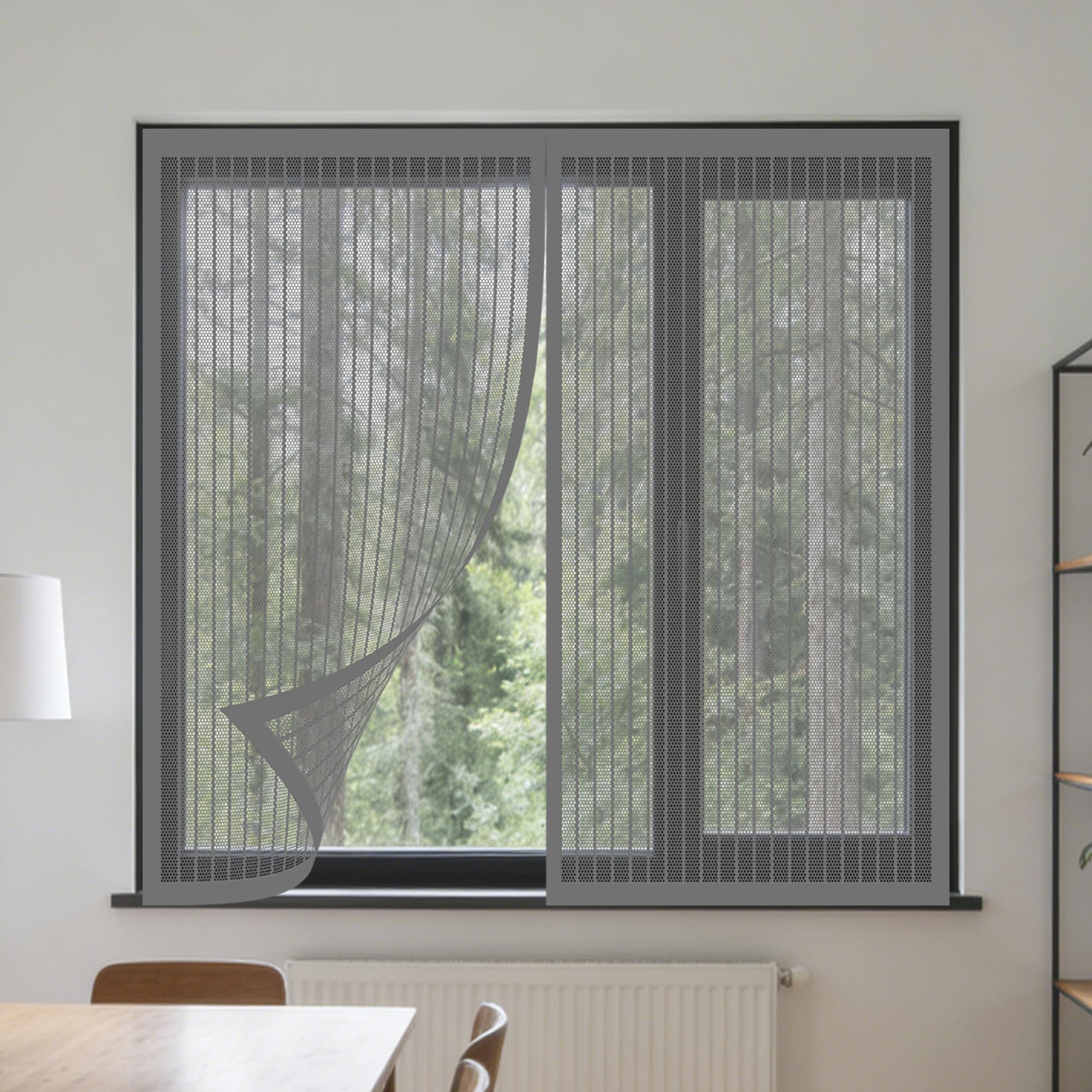Moustiquaire de chambre magnétique grise 175x140 pour porte de patio