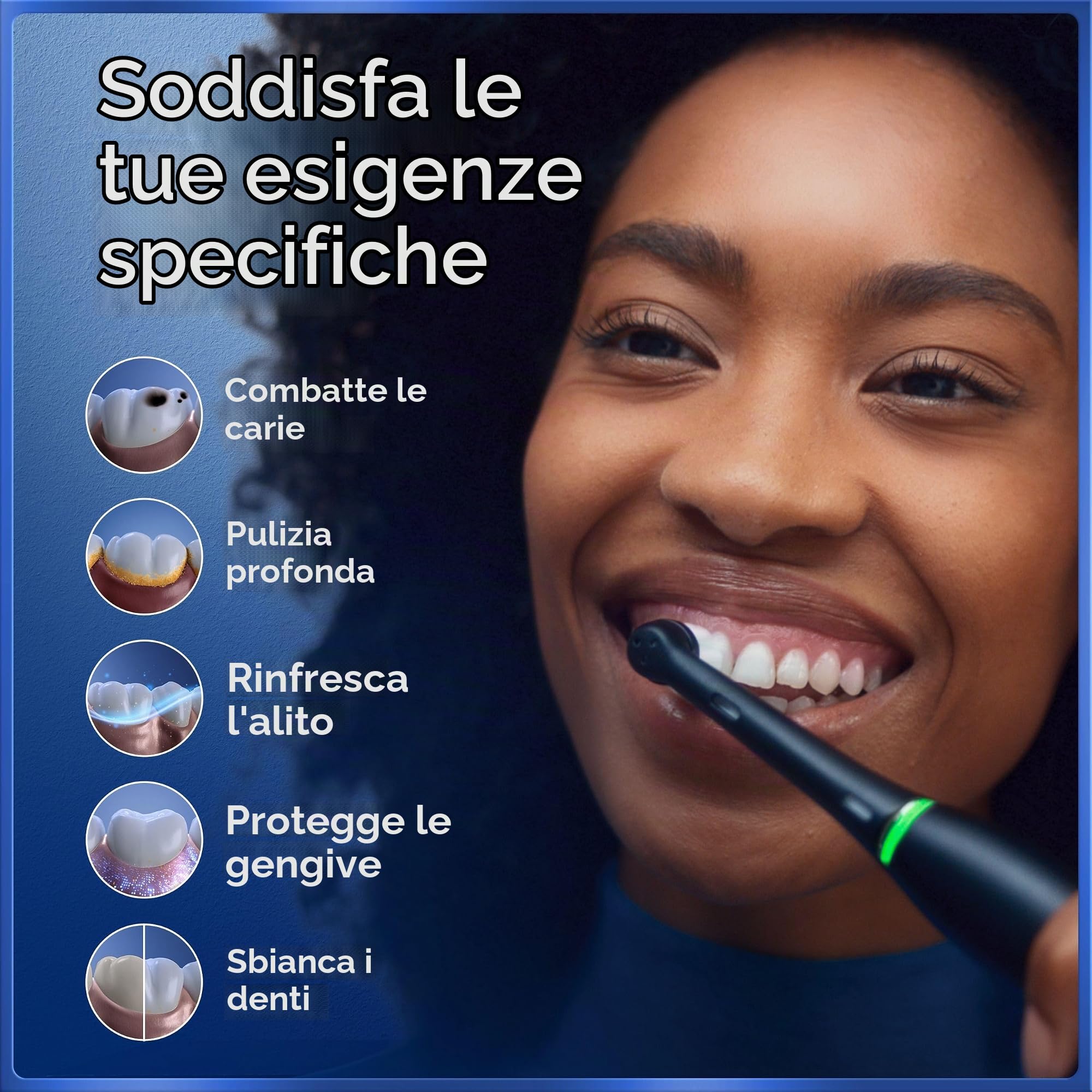 Oral-B iO Series 5 Spazzolino elettrico con (1) Ultimate White Brush Testina, ricaricabile, Bianco