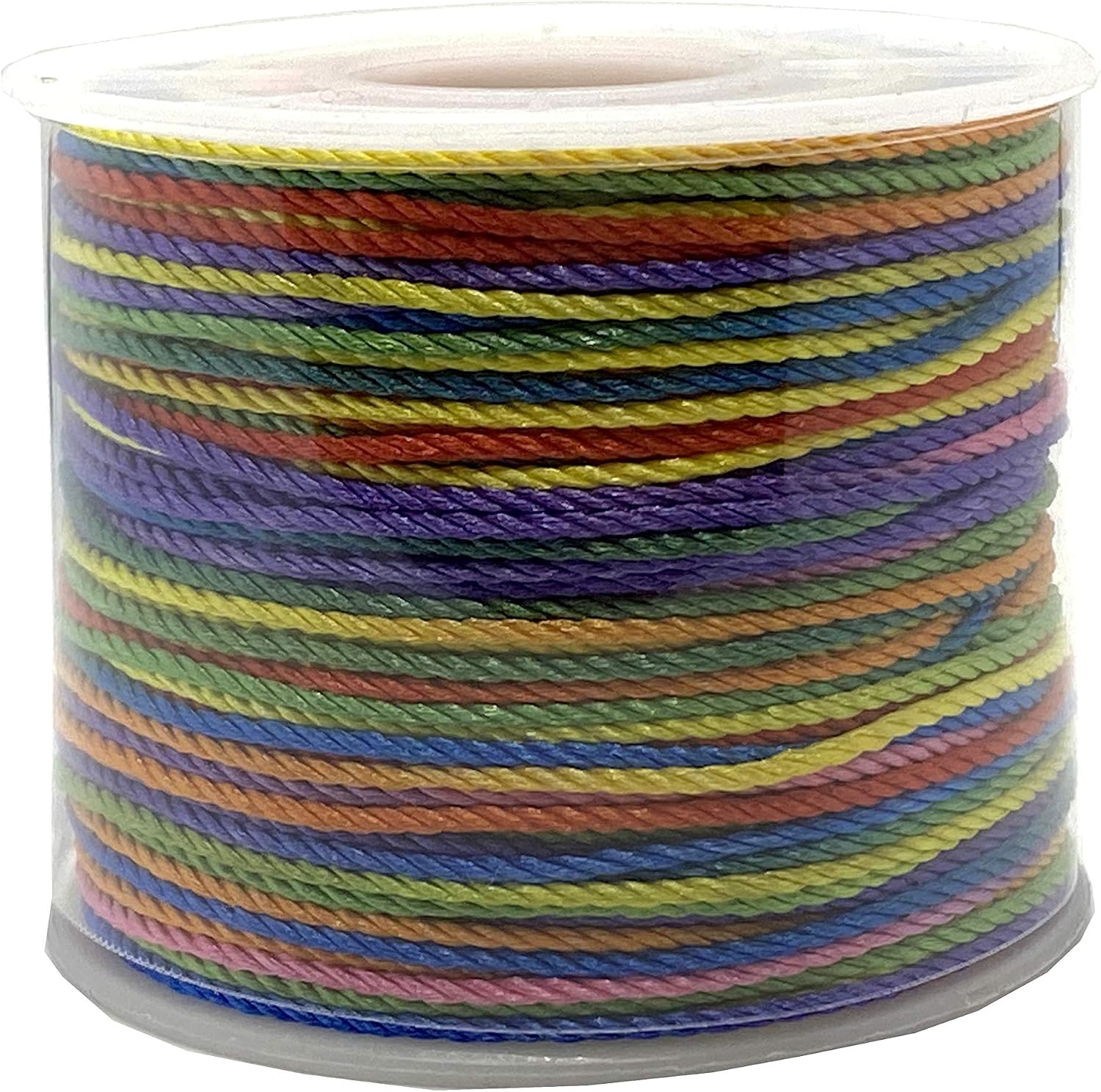 Rainbow String Multicolor Braided Jewelry Cord Crafts Beading Twine 70mts/ 76.5 yd (Multi)