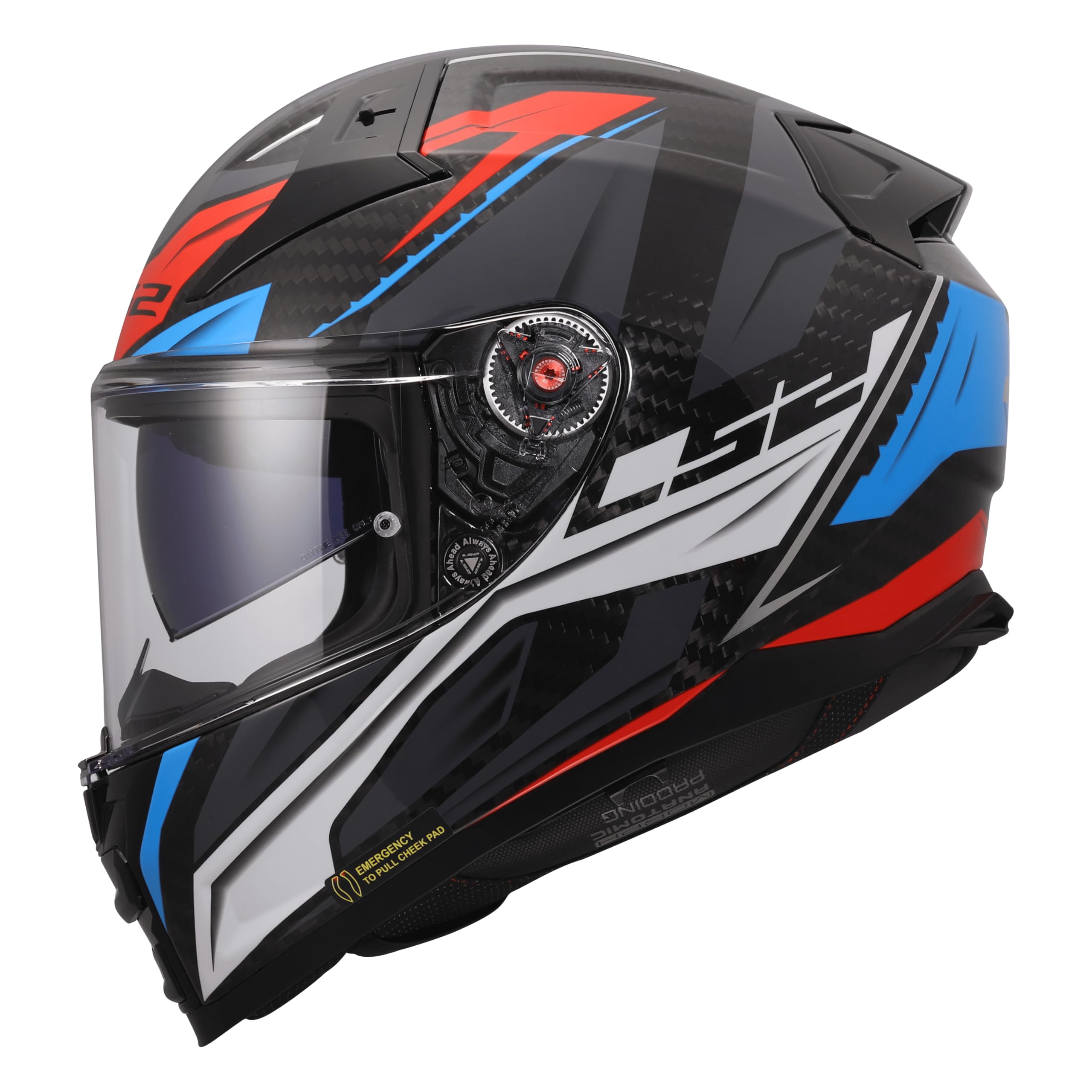 LS2, Casco Moto Integrale VECTOR II CARBON SAVAGE White Blue Red, M