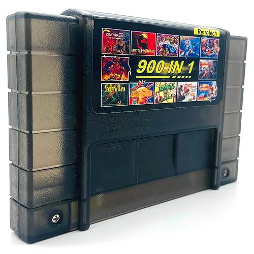 Miniatura 2 de Retrotech 900 In 1 Multi-game Game Cartridge For SNES 16-Bit Game Console - Black Transparent