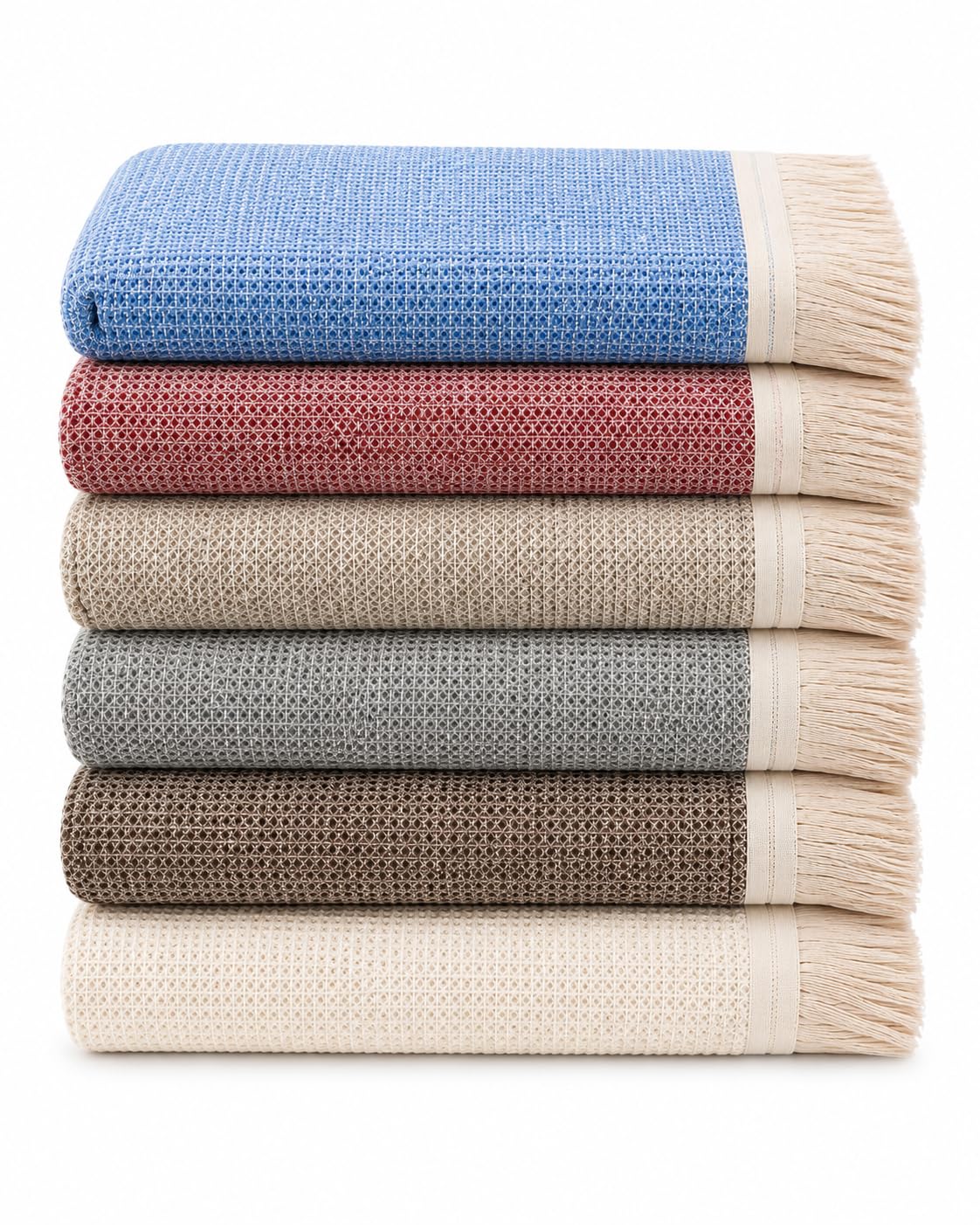Estoralis | Nido | Trapunta Divano Multiuso | Copriletto, Coperta Foulard | Grigio | Plaid Letto, Copridivano, Pratico e Morbido Confortevole (230 x 260 cm. AnchoxAlto) | con Frange