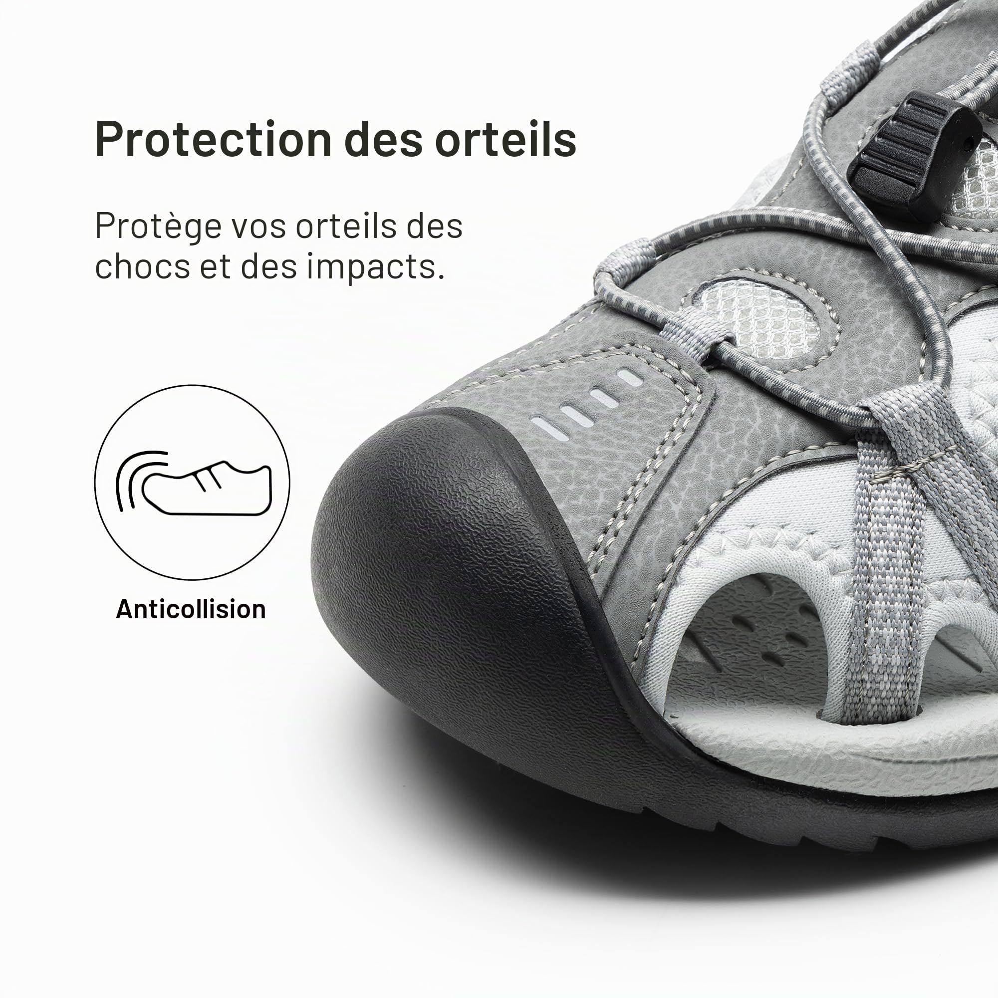 DREAM PAIRS Sandales Sportives d'été pour Hommes Antidérapantes et Respirantes Sandale Extérieure Confortable DMUMST2505