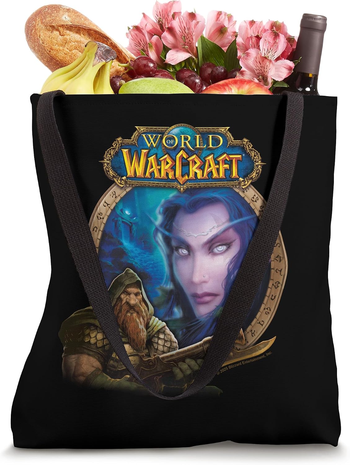 World of Warcraft Video Game Front Cover Tote Bag