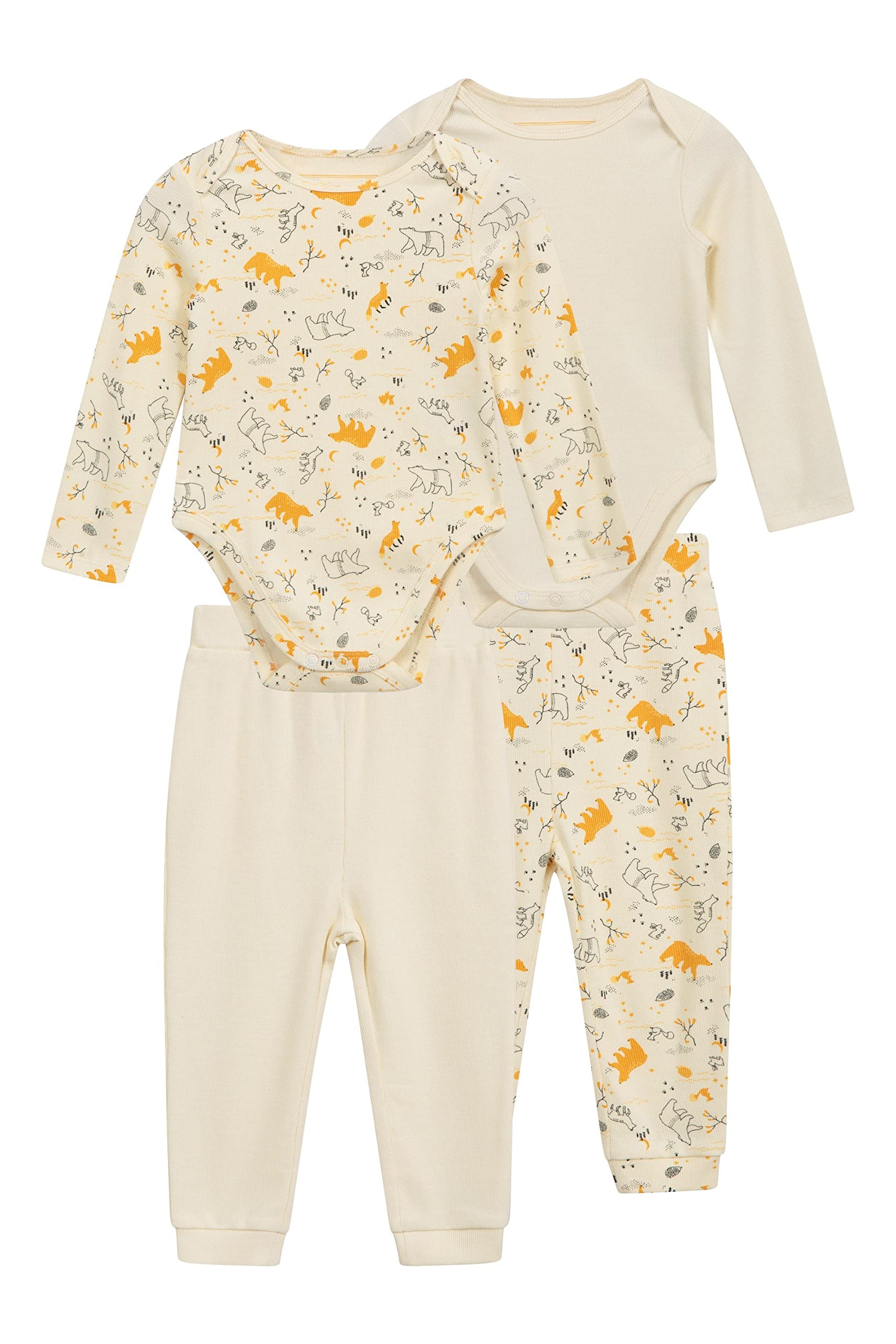 Mountain Warehouse 4-teiliges Unisex-Set für Babys - 100% Baumwolle, leicht, elastisch an Bündchen und Saum, für Jungen und Mädchen - ideal für den Herbst und Winter