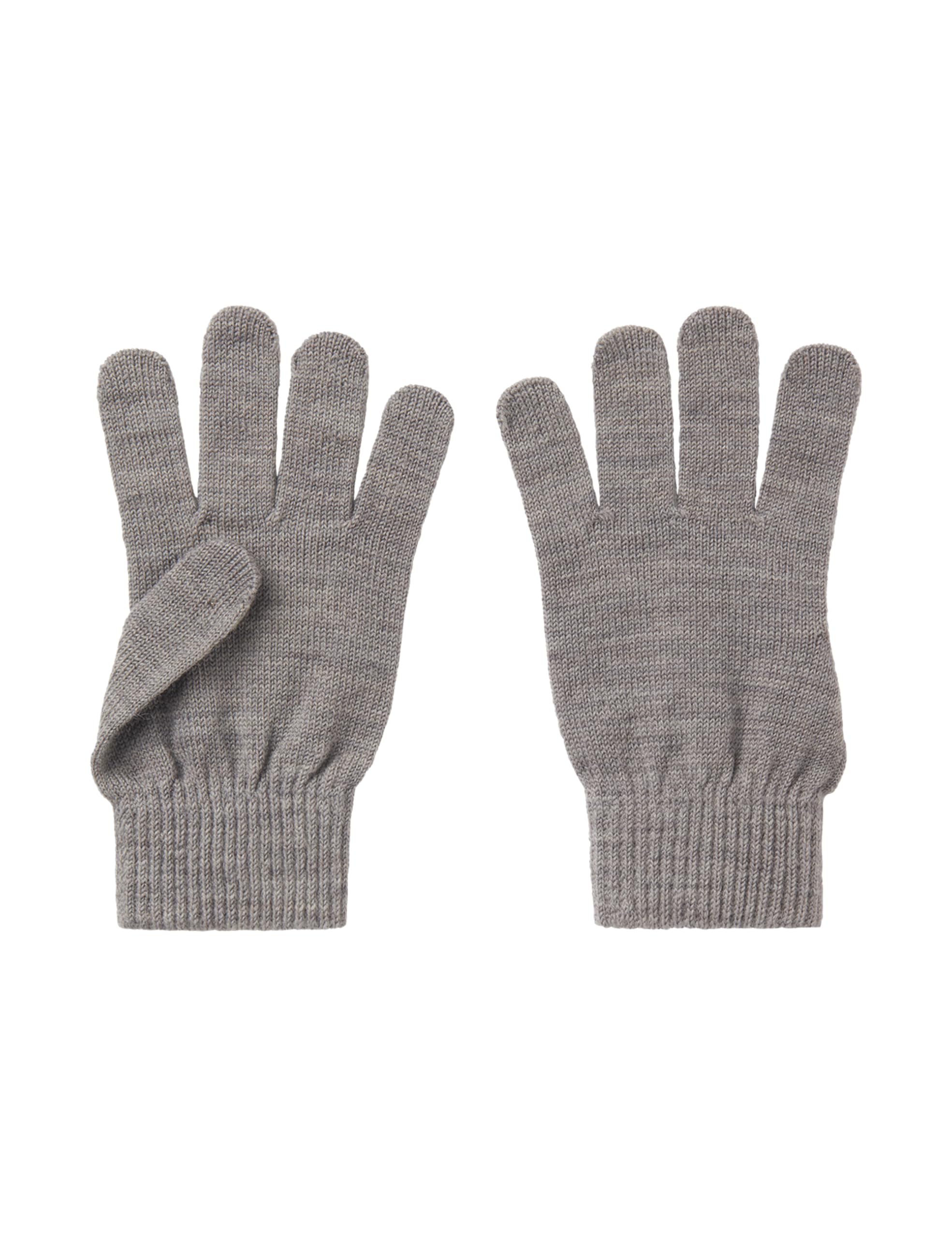 NAME IT Chłopięce rękawiczki NKMWHOLLA Wool Gloves, szare, rozmiar 7, szary, 7