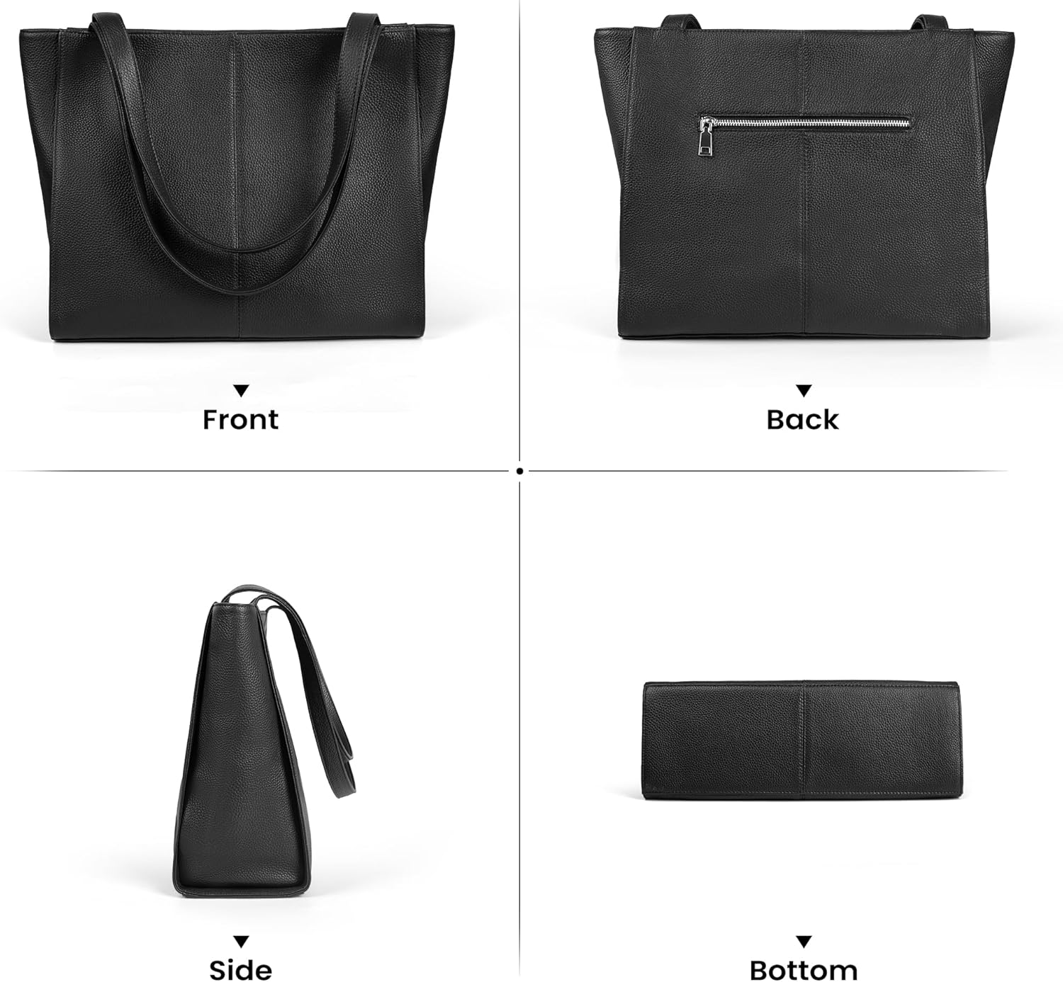 befen Genuine Leather Tote Bag for Women Work, Women's Leather Shoulder Bags Purses Satchel Handbags with Laptop Compartment - Image 6