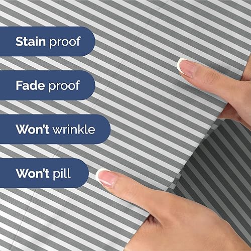 Vista 1250 de Juego de sábanas de 4 piezas tamaño king, extrasuaves, transpirables y refrescantes con esquinas profundas, sábanas de fácil ajuste y sin arrugas