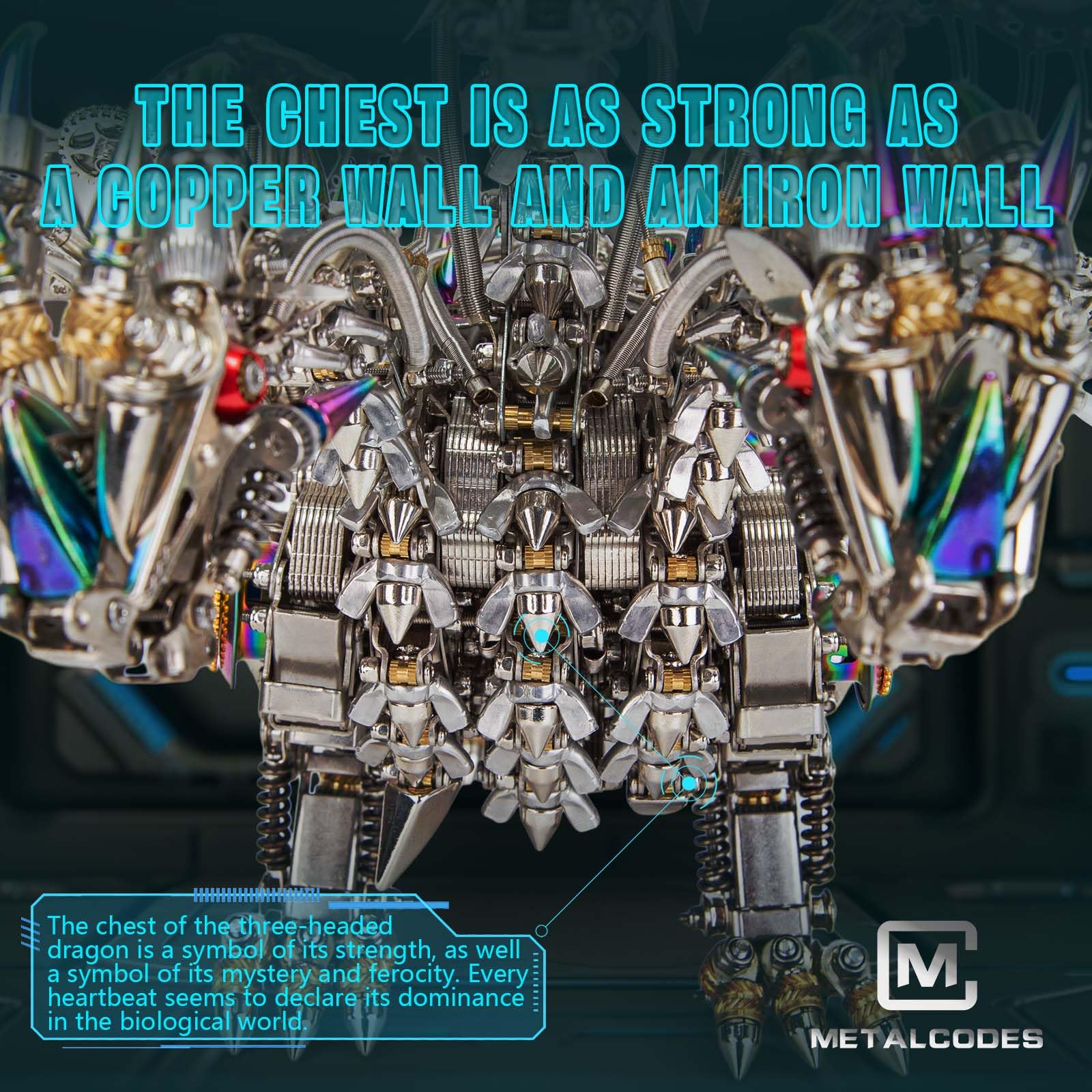 Metalowe puzzle 3D dla dorosłych, mechaniczny smok, zestaw modelarski, mechaniczny model zwierzęcy, 2900 elementów, metalowe puzzle, prezent, ornamenty, kalendarz adwentowy 2024