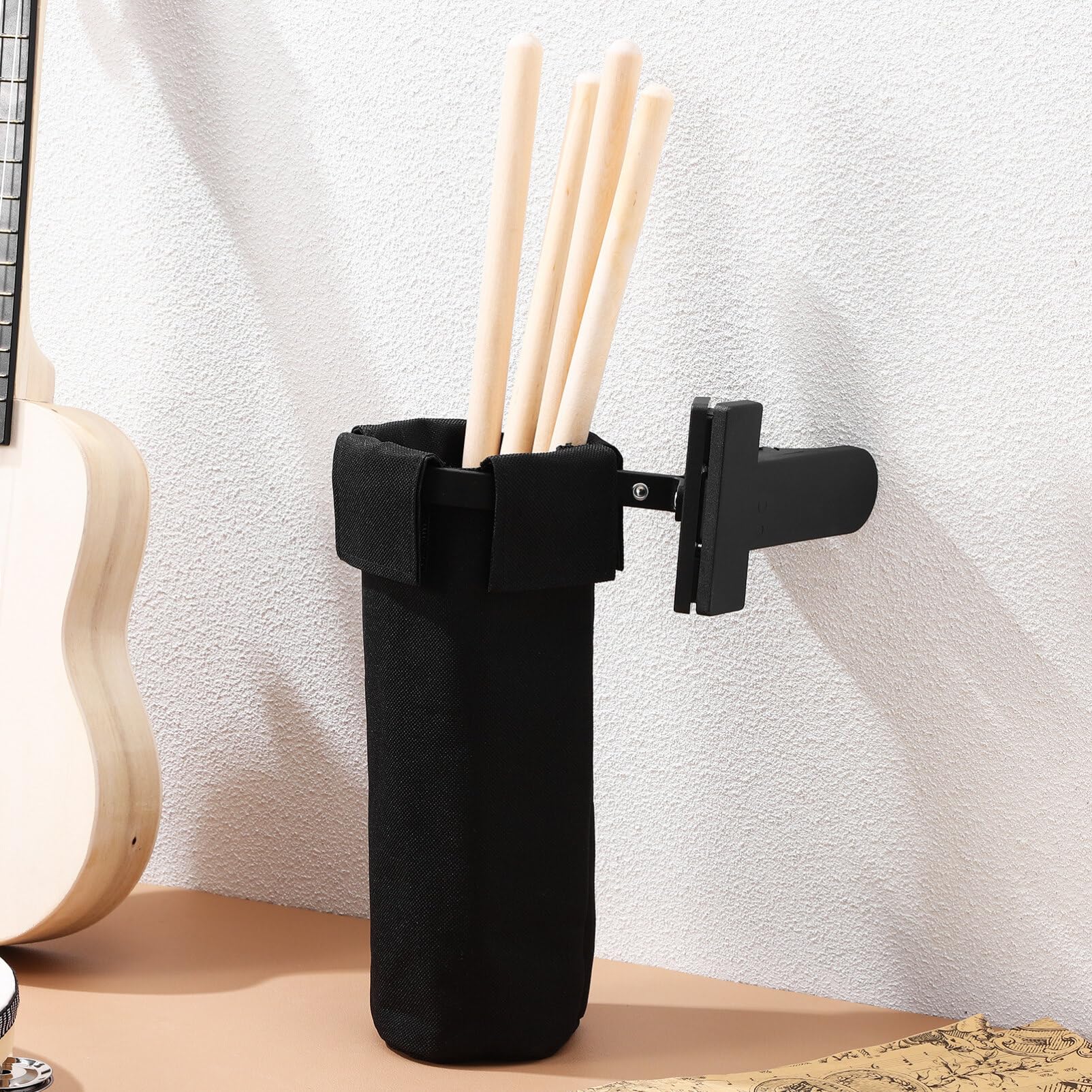 Vaguelly 1 Set Drum Sticks Bag Drumstick Holder Clip On Holder Drum Sticks with Box Grabber Drumsticks