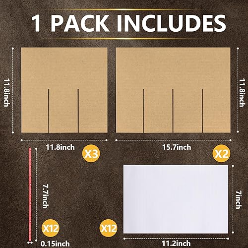 Miniatura 2 de aromeili 2 juegos de separadores de vidrio para mudanza, embalaje de platos, cajas de mudanza de cocina, con 24 bolsas de espuma que cabe en caja de