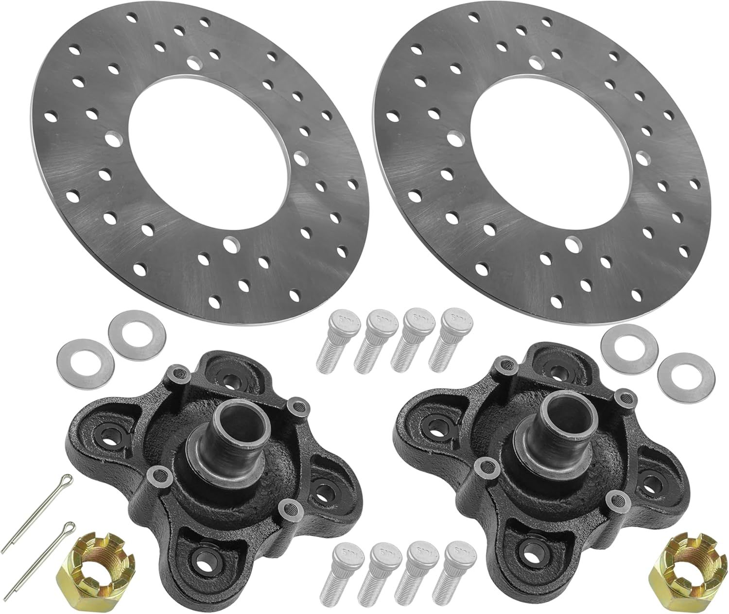 Caltric Rear Wheel Hub Kit Compatible with Polaris Ranger 900 Crew All Options 2014-2016