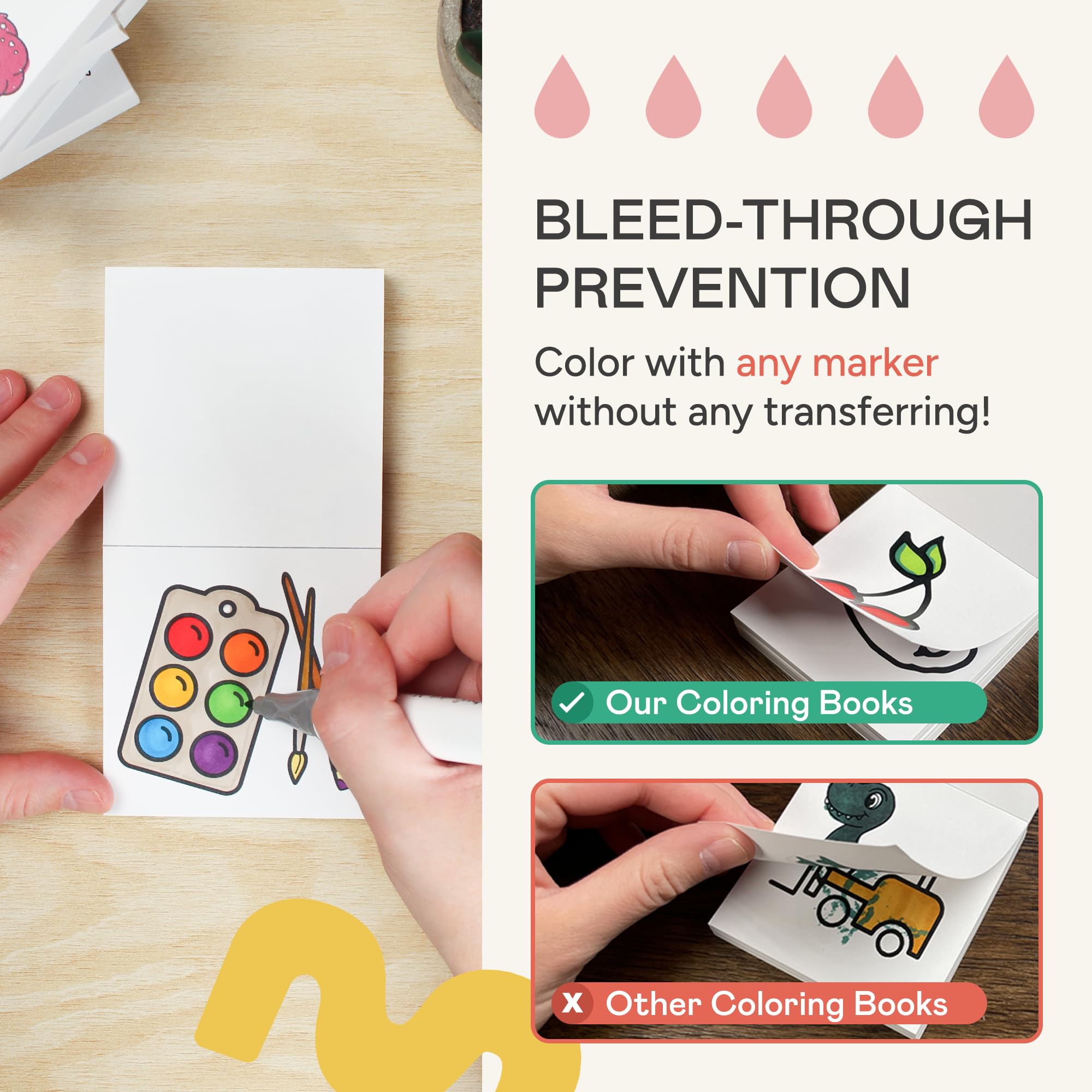 Tiny Expressions Mini libros para colorear para adultos, 3 x 3 pulgadas, tamaño de bolsillo | Paquete de 5 libros para colorear pequeños y simples para aliviar el estrés para relajación, atención plena y ansiedad