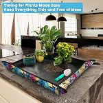 Onlysuki Waterproof Potting Mat for Indoor Plant Transplanting and Dirt Control, Gardenig Gifts for Women, Repotting Mat Succulent Gardening Mat 29.5"x29.5"