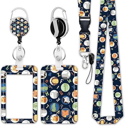 Miniatura 1 de Soporte para tarjetas de identificación con cordón, clip retráctil para carrete de identificación para enfermera, médico, correa de cordón