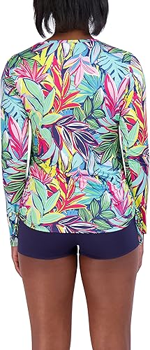 Miniatura 3 de Caribbean Joe Women's Long Sleeve Rashguard Adjustable Side Tie UPF Sun Protection Quick Dry Swim Shirt