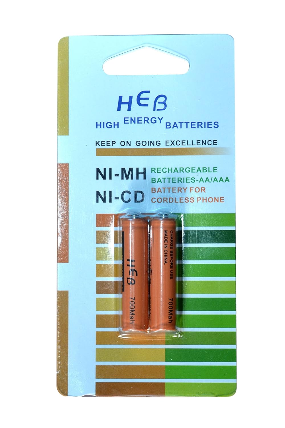 HEB (High Energy Batteries) AAA Rechargeable cordless phone and Camera