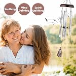 Sympathy Gift Wind Chimes for Outside - Memorial Wind Chimes for Loss of Loved One Mother Father, Memorial Gifts in Memory of Loved One, Breavement Gifts for Condolence Remembrance, Bronze