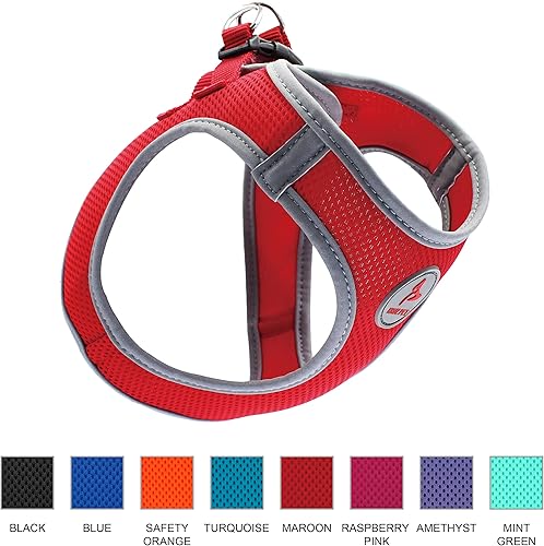 Miniatura 3 de KRUZ PET Arnés de malla reflectante para perro, sin tirones, ajuste rápido, cómodo, ajustable, chaleco para mascotas, arnés para caminar, entrenar,