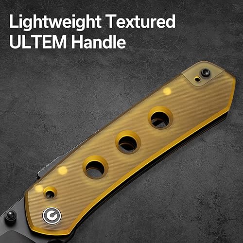 Miniatura 10 de CIVIVI Vision FG - Cuchillo de bolsillo para EDC, Superlock plegable con mango de 3.54 pulgadas de hoja de Damasco Tanto Inversa G-10, regalo ideal