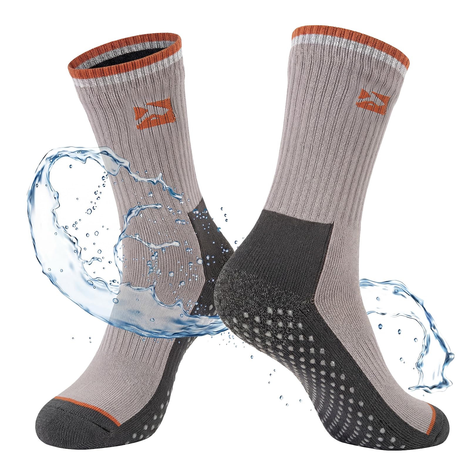 TOP-EX DryKnit™ Waterproof Merino Wool Socks for Men & Women, Breathable, Hiking, Camping and All Winter Activities -Crew