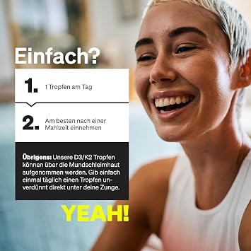 vitamin d3 + k2 drops 50 ml - premium: 99.7 +% all-trans (k2vital ® from kappa) + highly bioavailable d3 - laboratory-tested high dose liquid and made in germany