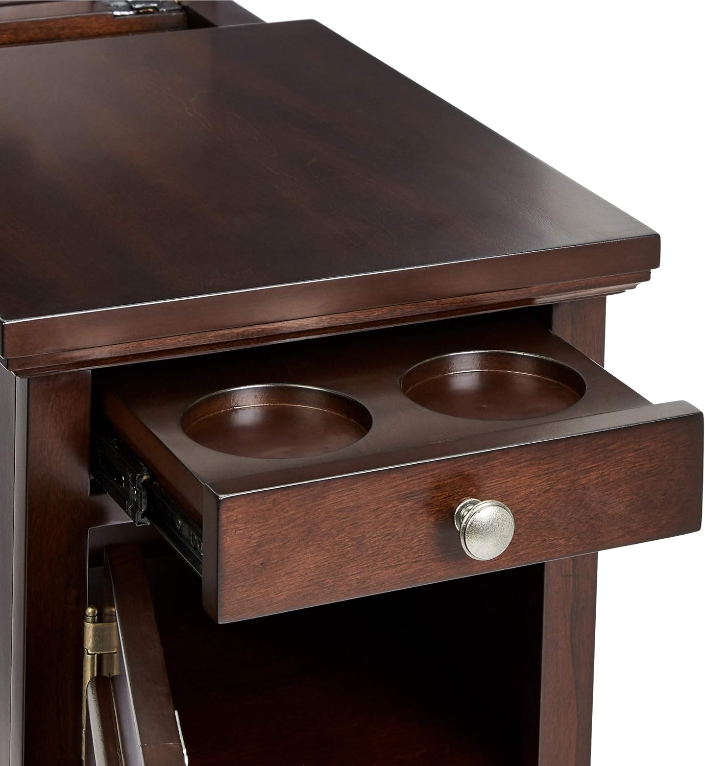 Ball & Cast Accent End Table 23 Inch Height Sable Brown Set of 1 : Home & Kitchen