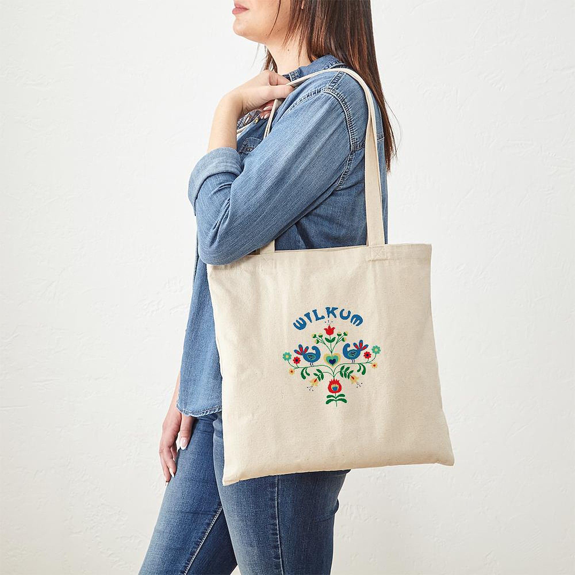 CafePress 'Bookmarks Are For Quitters' Canvas Tote Bag – Natural Reusable Shopping Bag - View #3