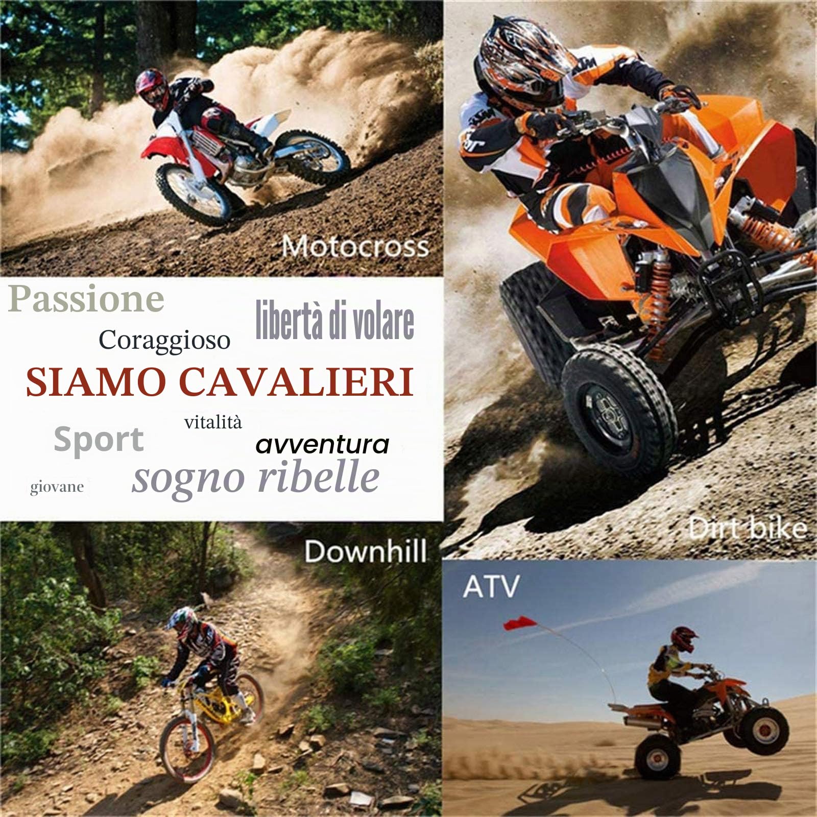 VOMI® Casco da Motocross con Occhiali Guanti Mascherina, Scooter Off Road Motocicletta Caschi Integrale Downhill MTB Enduro Adulti Unisex Cross Motociclista