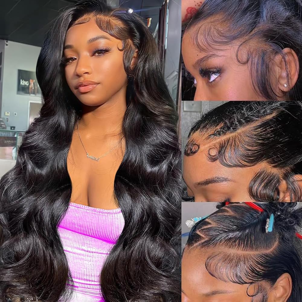 30 Inch Lace Front Wig Human Hair Pre Plucked 200% Density Body Wave 13x6 Lace Front Wigs Human Hair HD Frontal Glueless Wigs Human Hair with Baby Hair