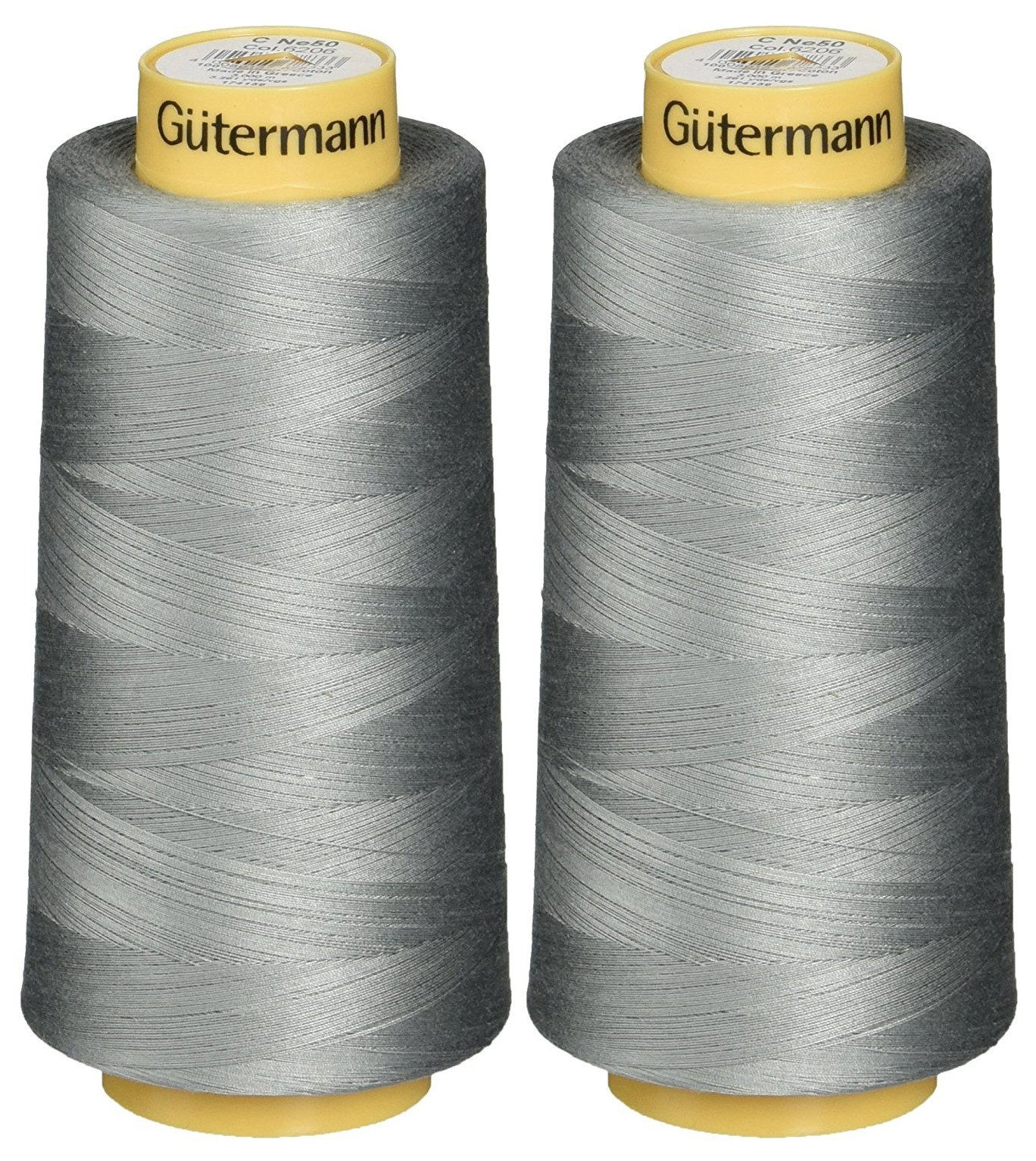 Fil de coton naturel gris Gütermann 3000m pour machine à coudre et projets de confection