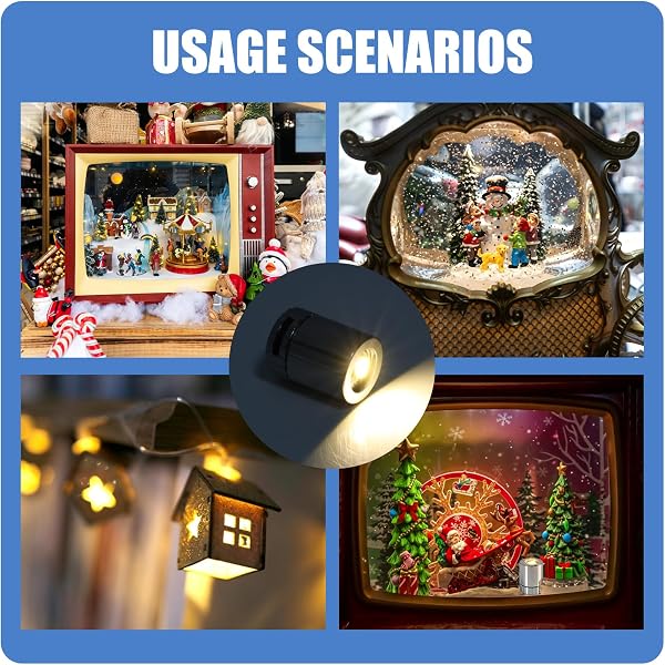 20 pcs Mini Luce LED Blanco Cálido Luci LED,Mini Luces LED con batería,Mini Luz LED Adhesiva, luz Micro LED para Manualidades,Manualidades Hechas a Mano, para Modelos en Modello FAI Da Te - 4
